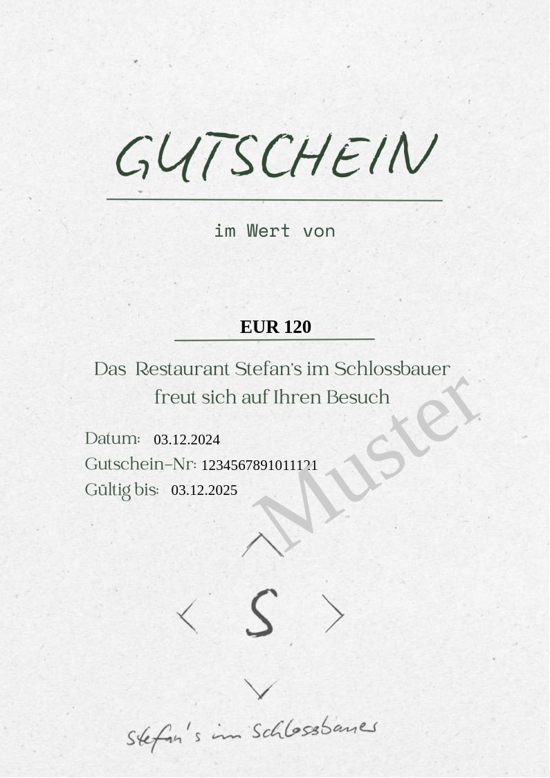 gutschein muster